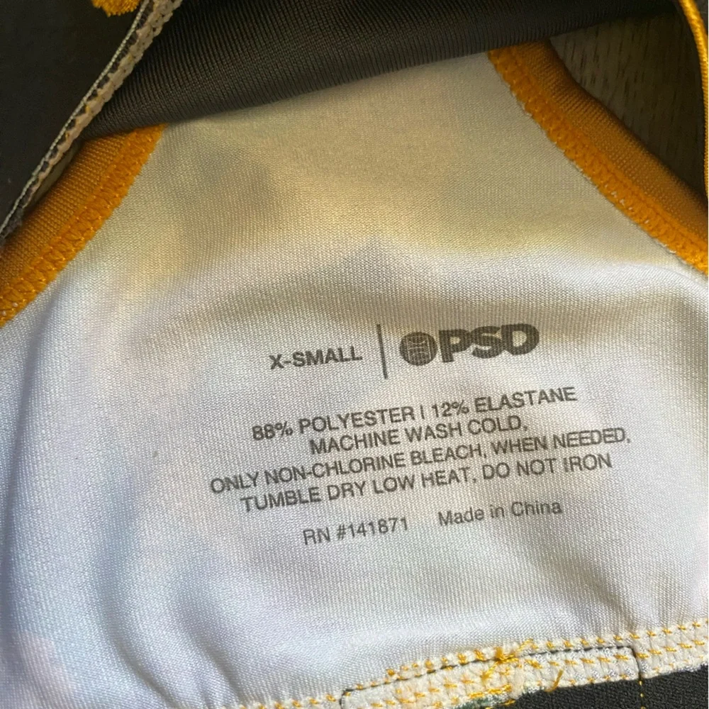 PSD Gold & Green Leopard Jungle Sports Bra - Picture 4 of 5